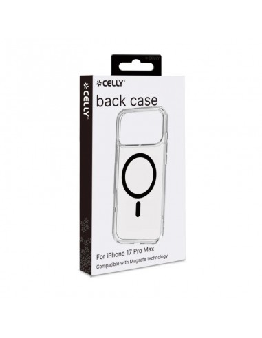 Celly GELSKINMAG Funda Transparente Magsafe Apple iPhone 17 Pro Max Negra