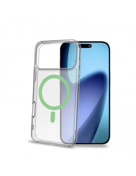 Celly GELSKINMAG Funda Transparente Magsafe Apple iPhone 17 Pro Max Verde