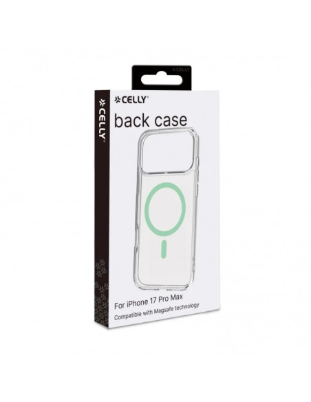 Celly GELSKINMAG Funda Transparente Magsafe Apple iPhone 17 Pro Max Verde