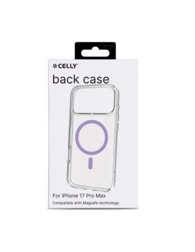 Celly GELSKINMAG Funda Transparente Magsafe Apple iPhone 17 Pro Max Violeta