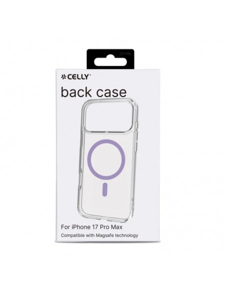 Celly GELSKINMAG Funda Transparente Magsafe Apple iPhone 17 Pro Max Violeta