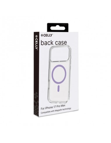 Celly GELSKINMAG Funda Transparente Magsafe Apple iPhone 17 Pro Max Violeta