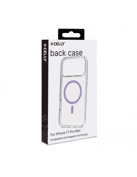 Celly GELSKINMAG Funda Transparente Magsafe Apple iPhone 17 Pro Max Violeta