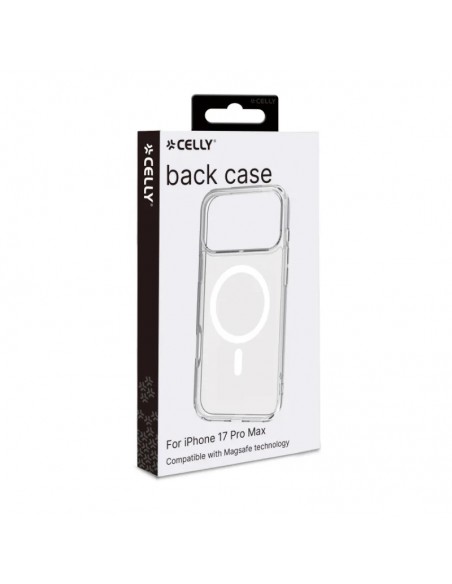Celly GELSKINMAG Funda Transparente Magsafe Apple iPhone 17 Pro Max Blanca