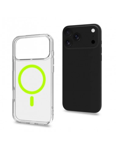 Celly GELSKINMAG Funda Transparente Magsafe Apple iPhone 17 Pro Max Amarilla