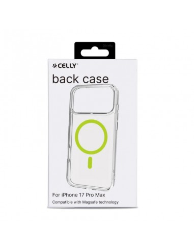 Celly GELSKINMAG Funda Transparente Magsafe Apple iPhone 17 Pro Max Amarilla