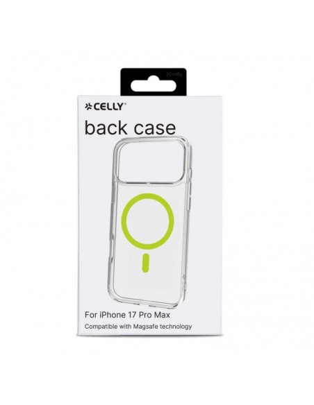 Celly GELSKINMAG Funda Transparente Magsafe Apple iPhone 17 Pro Max Amarilla