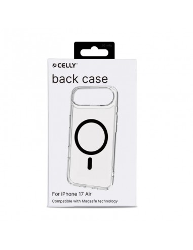 Celly GELSKINMAG Funda Transparente Magsafe Apple iPhone Air Negra