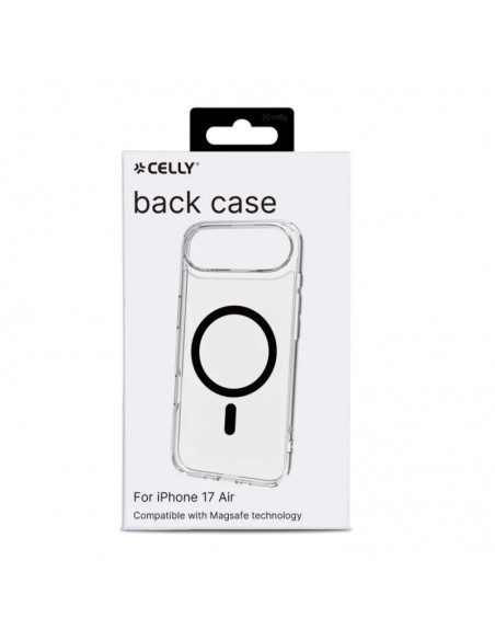 Celly GELSKINMAG Funda Transparente Magsafe Apple iPhone Air Negra