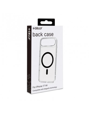 Celly GELSKINMAG Funda Transparente Magsafe Apple iPhone Air Negra