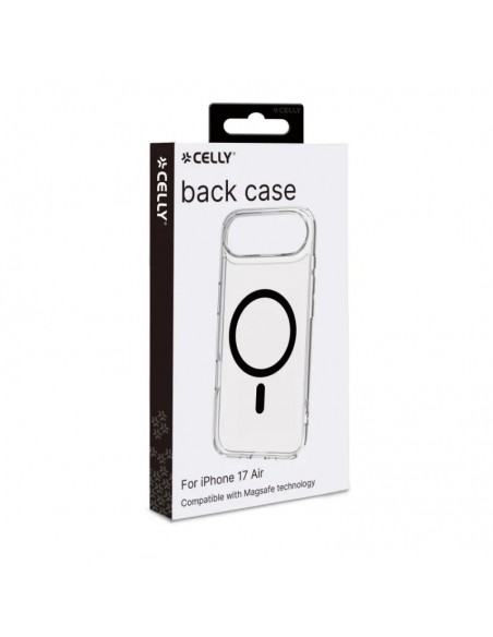 Celly GELSKINMAG Funda Transparente Magsafe Apple iPhone Air Negra