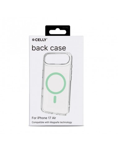 Celly GELSKINMAG Funda Transparente Magsafe Apple iPhone Air Verde