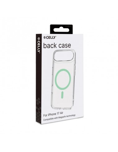 Celly GELSKINMAG Funda Transparente Magsafe Apple iPhone Air Verde