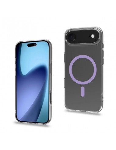 Celly GELSKINMAG Funda Transparente Magsafe Apple iPhone Air Violeta