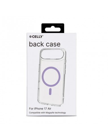 Celly GELSKINMAG Funda Transparente Magsafe Apple iPhone Air Violeta