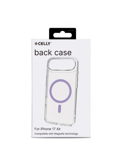 Celly GELSKINMAG Funda Transparente Magsafe Apple iPhone Air Violeta