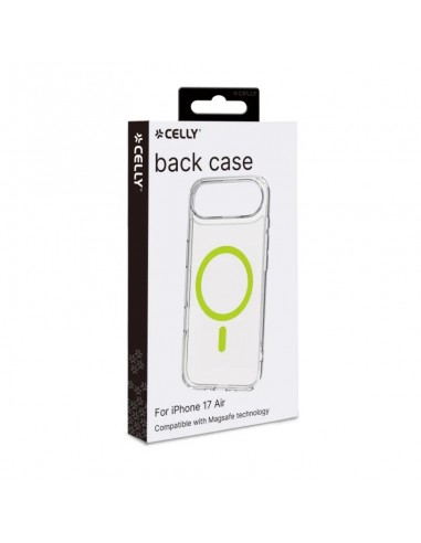 Celly GELSKINMAG Funda Transparente Magsafe Apple iPhone Air Amarilla