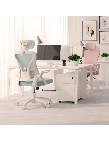 Drift DRAIR35 Silla Gaming con Respaldo de Malla Reposabrazos Abatibles 120Kg Rosa