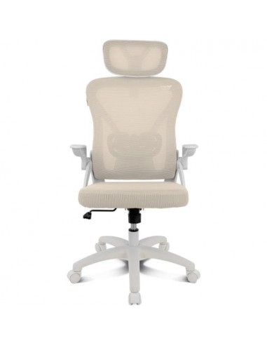 Drift DRAIR35 Silla Gaming con Respaldo de Malla Reposabrazos Abatibles 120Kg Beige