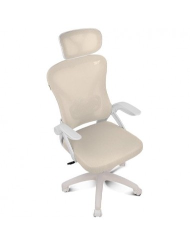 Drift DRAIR35 Silla Gaming con Respaldo de Malla Reposabrazos Abatibles 120Kg Beige