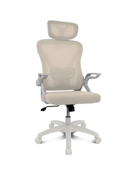 Drift DRAIR35 Silla Gaming con Respaldo de Malla Reposabrazos Abatibles 120Kg Beige