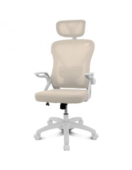 Drift DRAIR35 Silla Gaming con Respaldo de Malla Reposabrazos Abatibles 120Kg Beige
