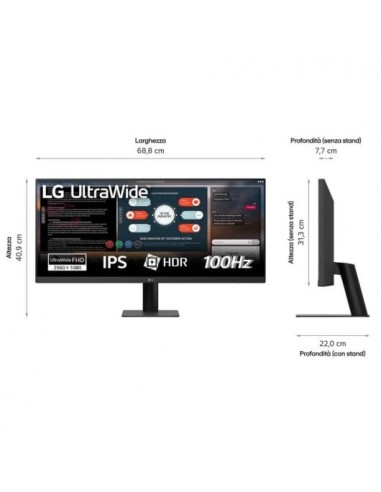 LG 29U511A-B 29" LED IPS UltraWide FullHD 100Hz HDR10 Monitor