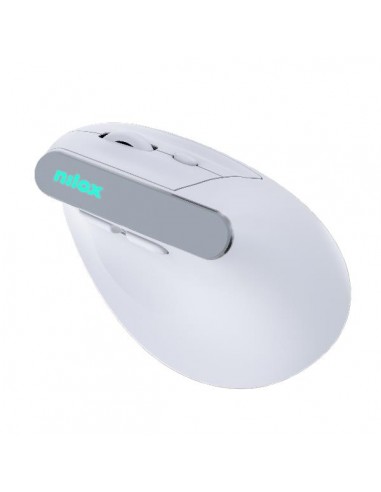 Nilox Ratón Vertical Silencioso Dual Wireless Recargable Blanco