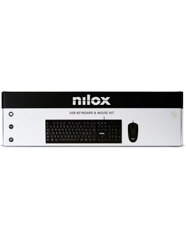 Nilox NXKMIT0011 Kit de Teclado y Ratón USB Italiano