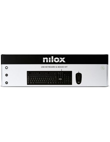 Nilox NXKMIT0011 Kit de Teclado y Ratón USB Italiano