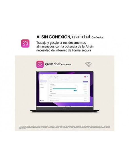 LG Gram 14Z90T Intel Core Ultra 7-255H/ 32GB/ 1TB SSD/ 14" W11 Portátil