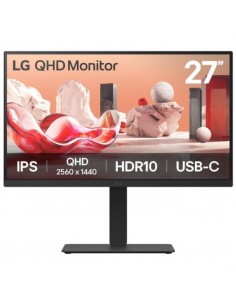 LG 27BA75QB-B.AEU 27" LED IPS QHD 100Hz HDR USB-C Regulable Monitor