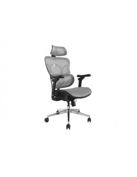 Equip 651050 Silla de Oficina Ergonómica Premium con Reposacabezas y Reposabrazos, Gris