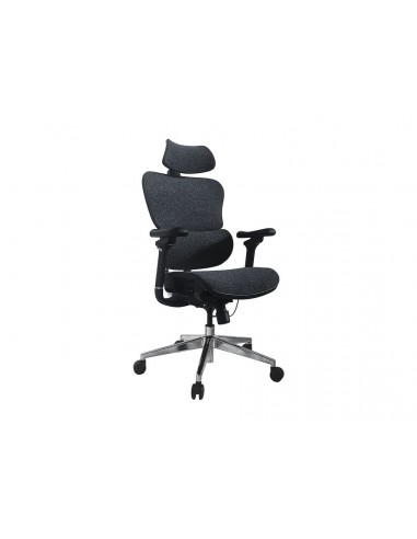 Equip 651052 Silla de Oficina Ergonómica Premium con Reposacabezas y Reposabrazos, Azul Negro