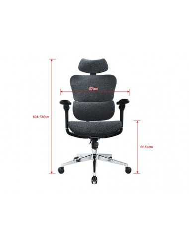 Equip 651052 Silla de Oficina Ergonómica Premium con Reposacabezas y Reposabrazos, Azul Negro