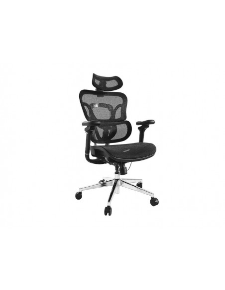 Equip 651051 Silla de Oficina Ergonómica Premium con Reposacabezas y Reposabrazos Negra