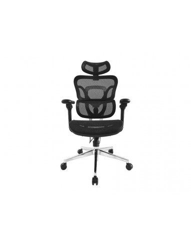 Equip 651051 Silla de Oficina Ergonómica Premium con Reposacabezas y Reposabrazos Negra