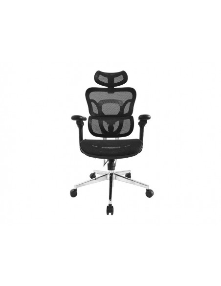 Equip 651051 Silla de Oficina Ergonómica Premium con Reposacabezas y Reposabrazos Negra