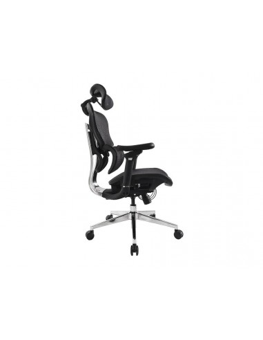 Equip 651051 Silla de Oficina Ergonómica Premium con Reposacabezas y Reposabrazos Negra