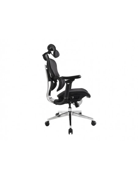 Equip 651051 Silla de Oficina Ergonómica Premium con Reposacabezas y Reposabrazos Negra