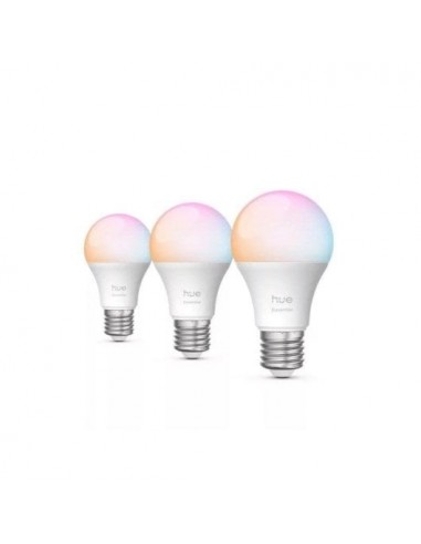 Philips Hue Essential Bombilla Inteligente A60 E27 806 lm 8W Pack de 3 Unidades