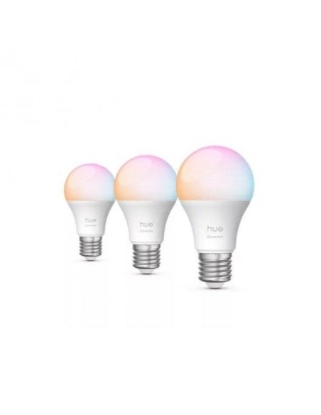 Philips Hue Essential Bombilla Inteligente A60 E27 806 lm 8W Pack de 3 Unidades