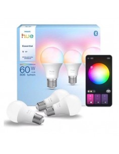 Philips Hue Essential Bombilla Inteligente A60 E27 806 lm 8W Pack de 3 Unidades