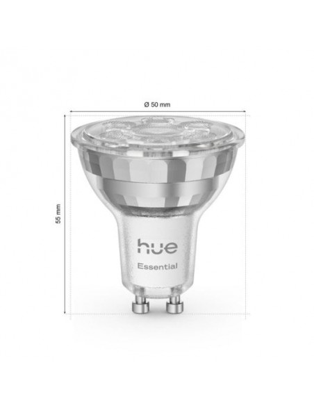 Philips Hue Essential GU10 Foco Inteligente 345 lm 4,7W Pack de 3 Unidades
