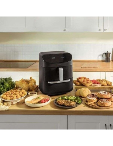 Cecotec Cecofry FoodCourt 11000 Connected C Freidora de Aire de 11 Litros, Doble Compartimento
