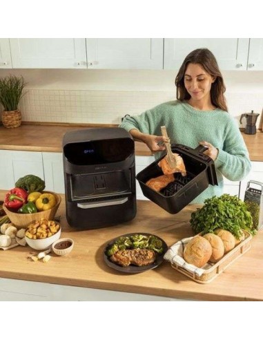 Cecotec Cecofry FoodCourt 11000 Connected C Freidora de Aire de 11 Litros, Doble Compartimento