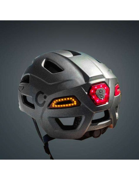 Cecotec BrainGuard Flash L-XL Casco con Intermitentes, Luz Frontal y Trasera Bluetooth