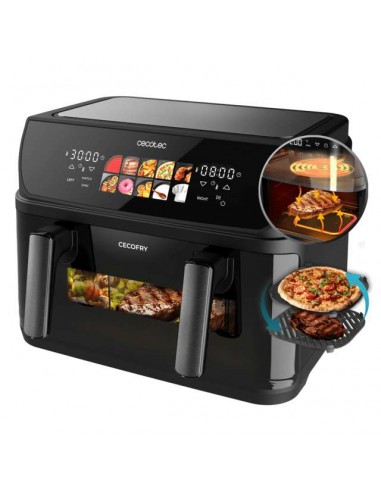 Cecotec Cecofry&Grill Duoheat 10000 Freidora de Aire con Cuatro Resistencias 10 Litros, 2800W