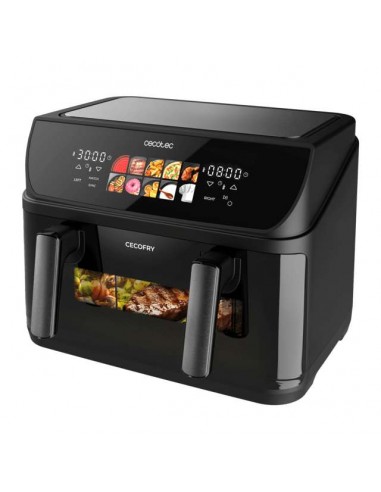 Cecotec Cecofry&Grill Duoheat 10000 Freidora de Aire con Cuatro Resistencias 10 Litros, 2800W