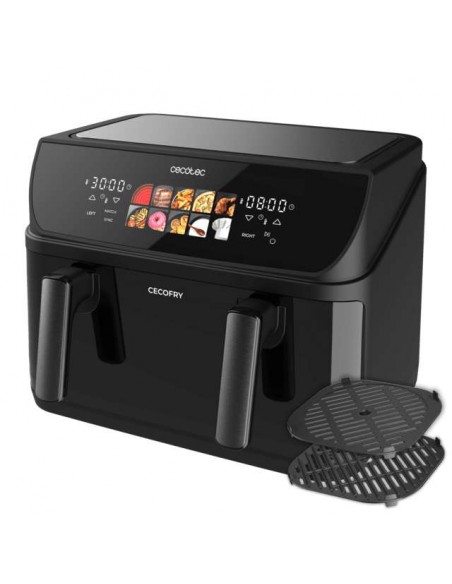 Cecotec Cecofry&Grill Duoheat 10000 Freidora de Aire con Cuatro Resistencias 10 Litros, 2800W